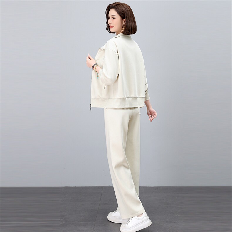 春季套装女2025新款高级感穿搭一整套时尚休闲中年妈妈运动两件套,女装套装/套裙,悦见她