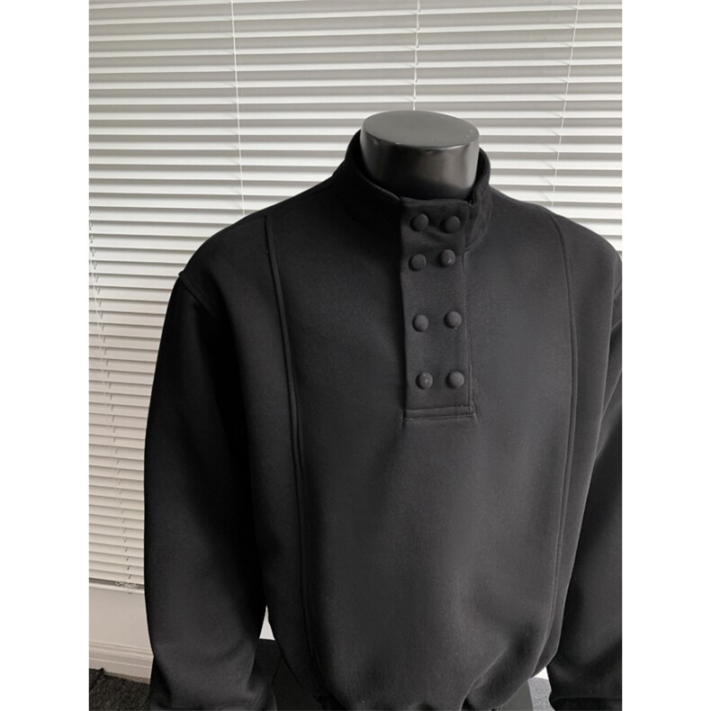 W85101P55控88假模高品质多扣子拼接卫衣男，男装卫衣，电商B205