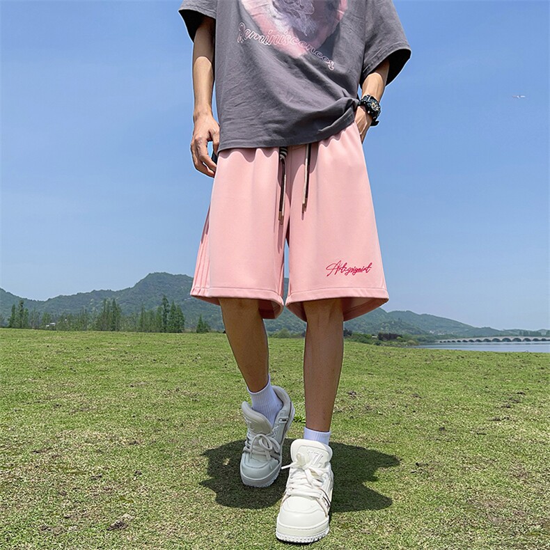 已注册直播抖音得物品质三条杠运动男五分休闲短裤K304P30图片