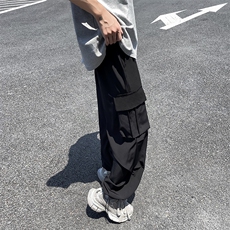 美式工装休闲裤男女嘻哈设计感小众长裤宽松阔腿裤子28500-p38，男装休闲裤，星座1008