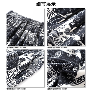潮流港风夏日清爽直筒裤港味超薄速干冰丝透气短裤K783TP20控38图片