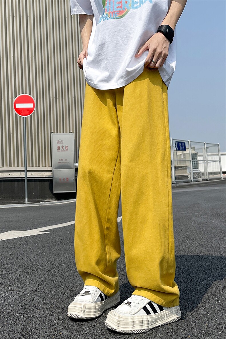 8XL-M特大码高级垂坠感休闲裤男薄款冰丝裤宽松直筒拖地裤K964P48,男装休闲裤,电商D206-1