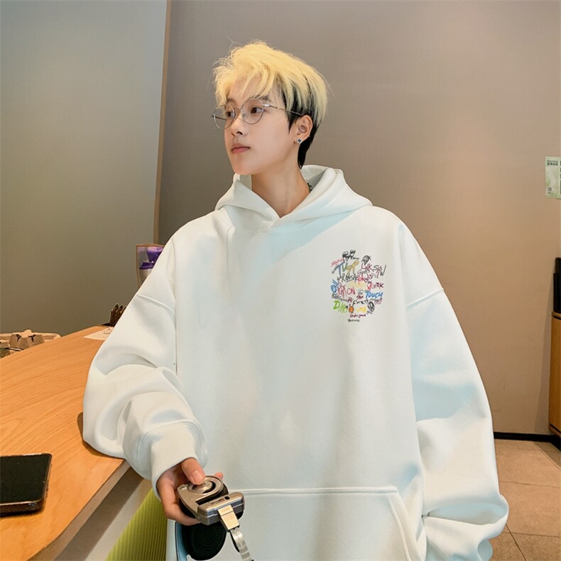 直播460克超厚潮牌重磅纯色连帽卫衣力推男XZ517A-2-WY8842-P68,男装卫衣,星座517A-2