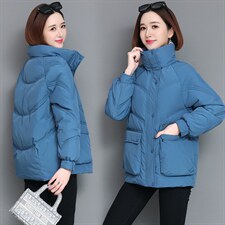 时尚简约大气棉服外套显瘦保暖女士冬装新款，女装棉衣/棉服，雪樱依海