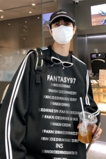 港风23新款秋季时尚百搭宽松字母印花潮流卫衣B6903P45控68，男装卫衣，电商A268A