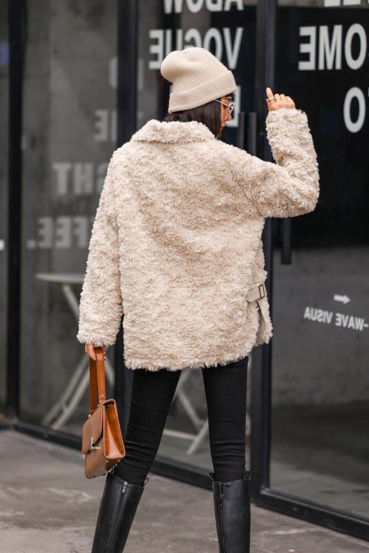 口袋拼貂毛，其它，E品