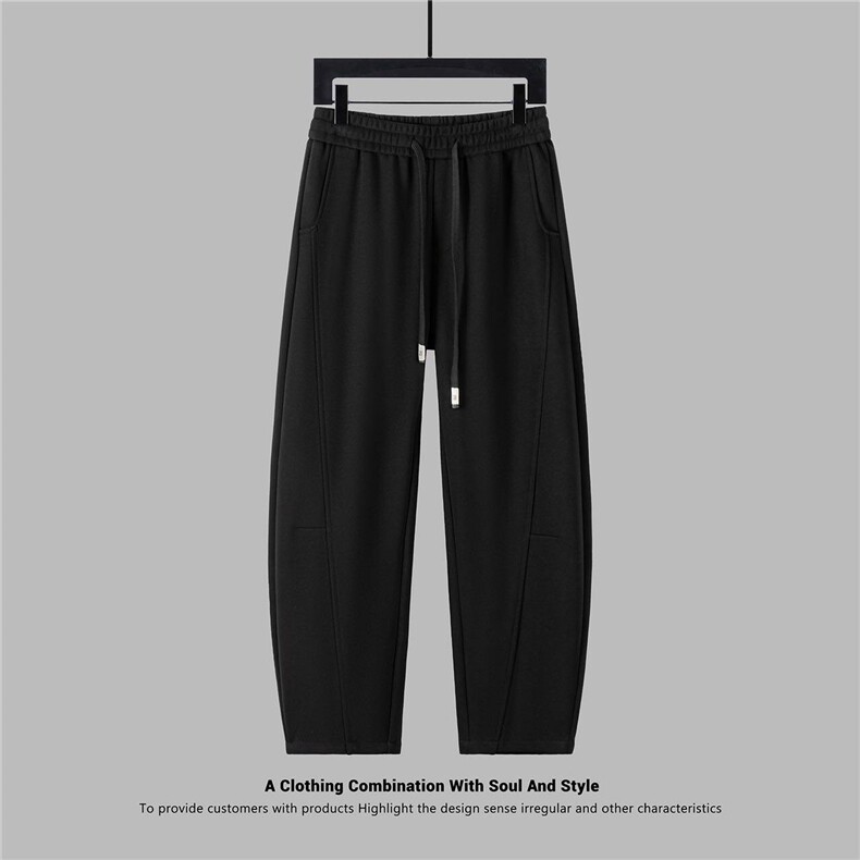 垂感休闲弯刀裤男宽松百搭卫裤运动长裤A329-K801-P65,男装休闲裤,电商A329