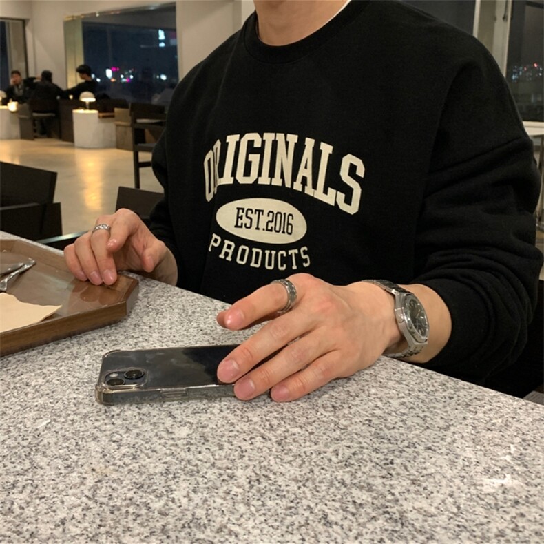 706-2-CY003秋冬男士韩版圆领印花套头卫衣情侣宽松打底衫,男装卫衣,星座706-2