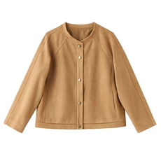 早春时尚鹿皮绒外套女短款2025新款百搭小个子休闲棒球服夹克上衣，女装短外套，今喜