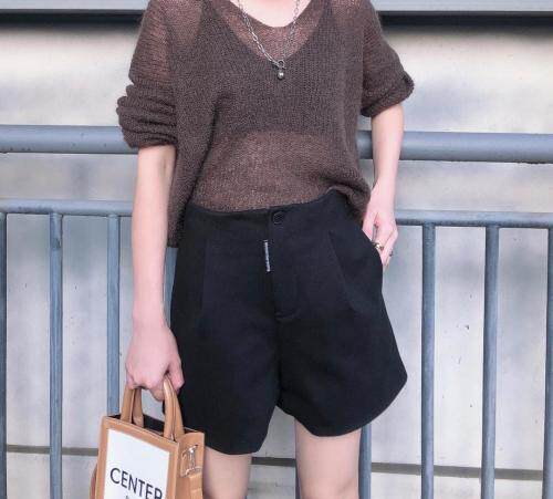 呢子小标短裤，女装，1+1 MAIN ROAD
