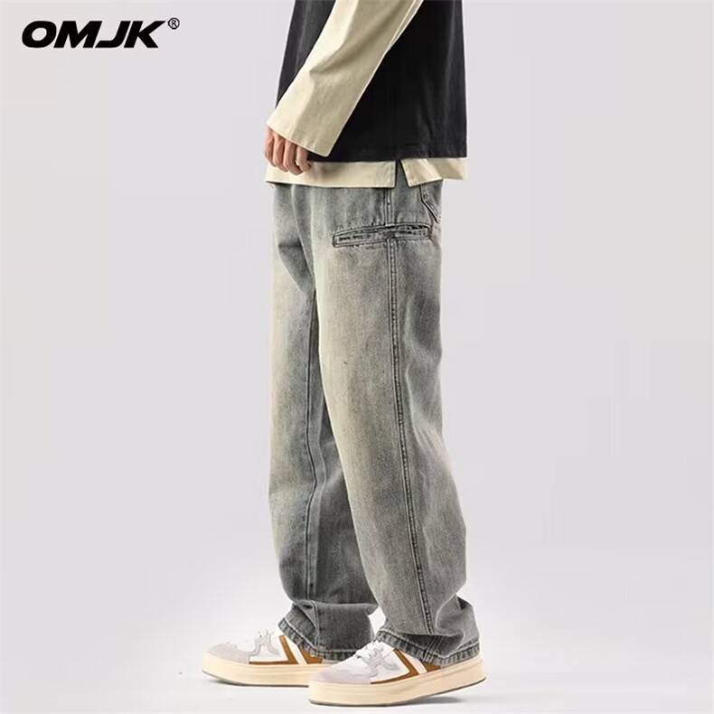1506-1/KX2901/P36个性字母牛仔裤嘻哈ins潮高街潮流痞帅长裤男款,男装牛仔裤,星座1506-1