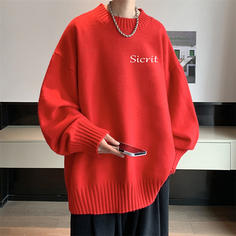 半高领毛衣男士大码针织衫男毛线衣男M18098-P45加绒款-P65,男装针织衫/毛衣,电商A040