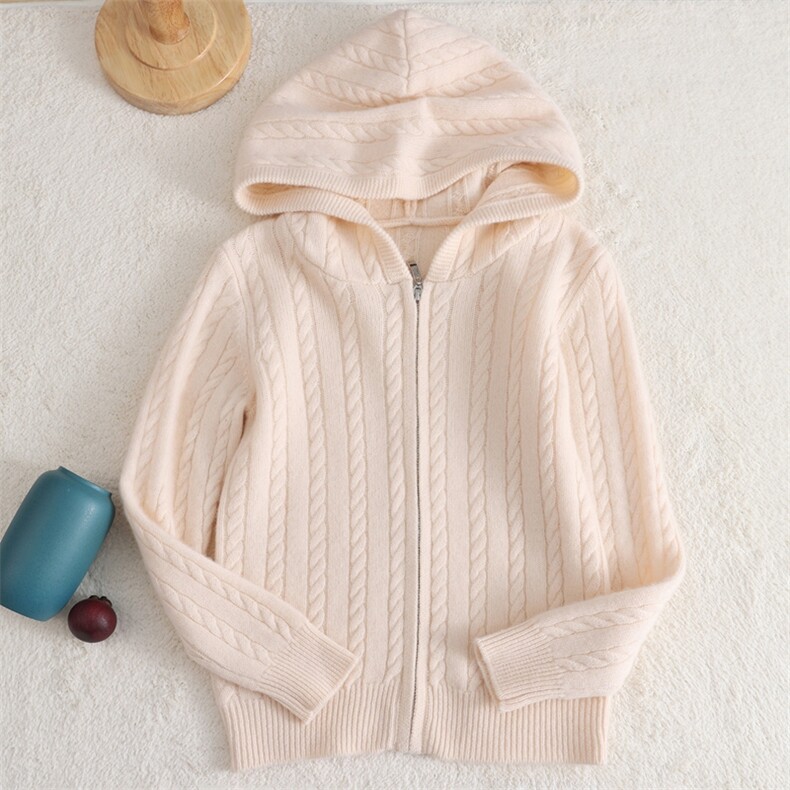 新款百搭加厚麻花开衫，童装儿童羊毛衫，联起羊绒