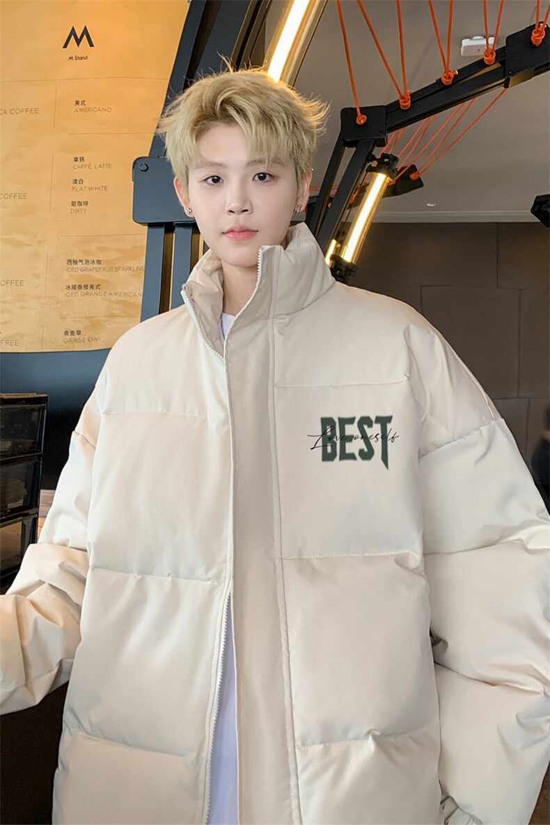 ！2025秋冬新款男士立领棉衣印花百搭棉服外套MY301特P55,男装棉衣,电商B220