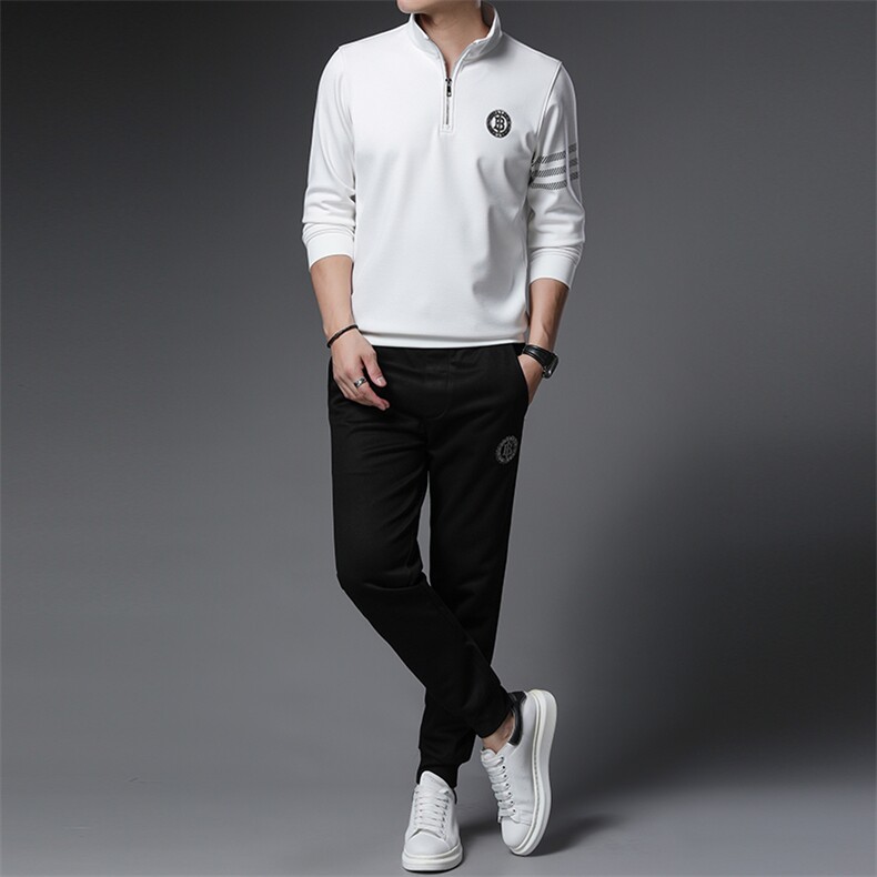 S9853-2钱塘2020-2中青年男士春秋新款时尚休闲长袖卫衣P137,男装休闲套装,钱塘207-2
