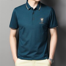 POLO衫男士短袖t恤翻领2023夏季新款潮牌休闲商务男装上衣,男装T恤,电商B212（原钱塘6029）