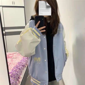 5329-P63高质量 设计感小众美式潮牌休闲棒球服夹克图片