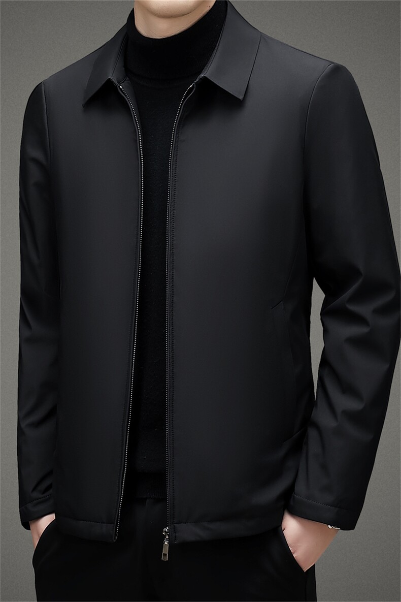 2023冬季新款羽绒服内胆男士翻领夹克上衣保暖外套中年男装加厚,男装夹克,电商B212（原钱塘6029）