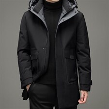 冬季新款中年男时尚外套羽绒服连帽上衣爸爸装YYYR3019-P295图片