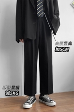 DS815-TP35-秋季小西裤痞帅裤子男生直筒港风宽松显瘦休闲长裤，男装休闲裤，电商A102-1