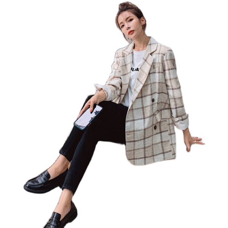 现货271-9726新款格子小西装,女装西装,浙宝271