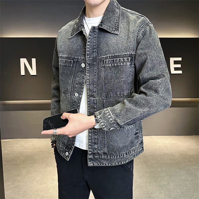 秋季新款牛仔夹克男休闲牛仔外套刺绣B321-2409,男装工装外套,电商B321-1