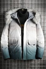 羽绒服男短款潮牌渐变色2020冬季新款外套DS620T，男装羽绒服，电商A102