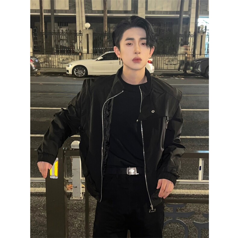 《自拍图》可拆短外套宽松型潮流气质男流行长袖新款HW168-P78,女装短外套,星座1109-4