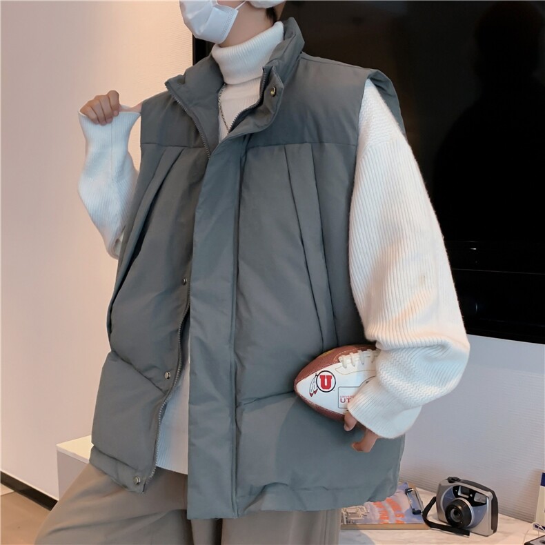 F581P58秋冬男装棉衣马甲时尚外套休闲棉加厚保暖图片