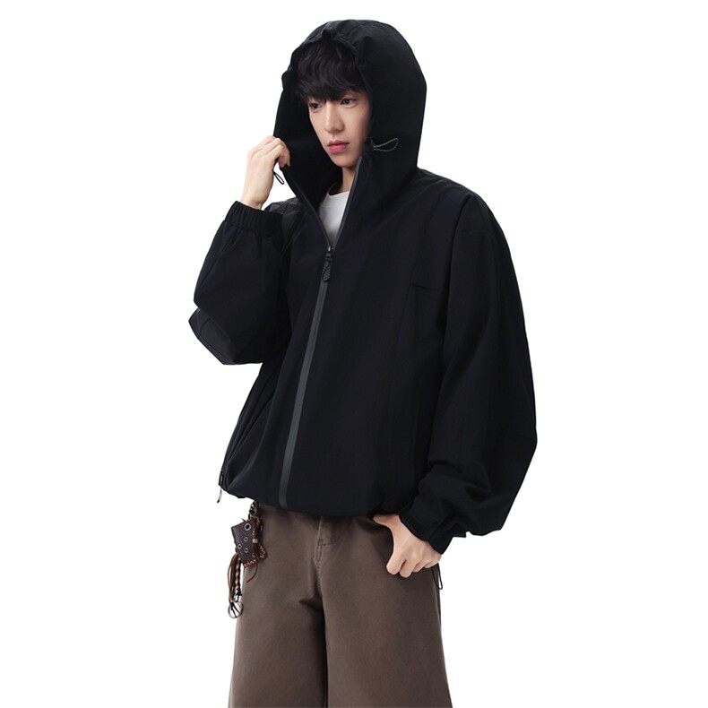 反光条拼接连帽夹克男宽松户外风机能风休闲外套XZ309JK8655P78,男装夹克,星座309（原A406）