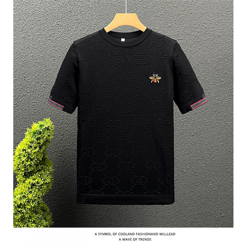 夏季高品质冰爽丝提花工艺短袖T恤时尚透气T820p39,男装T恤,星座1013