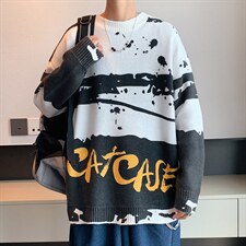 ！2023秋冬新款男士扎染毛衣潮牌时尚中性针织衫M308P65，男装针织衫/毛衣，电商B220