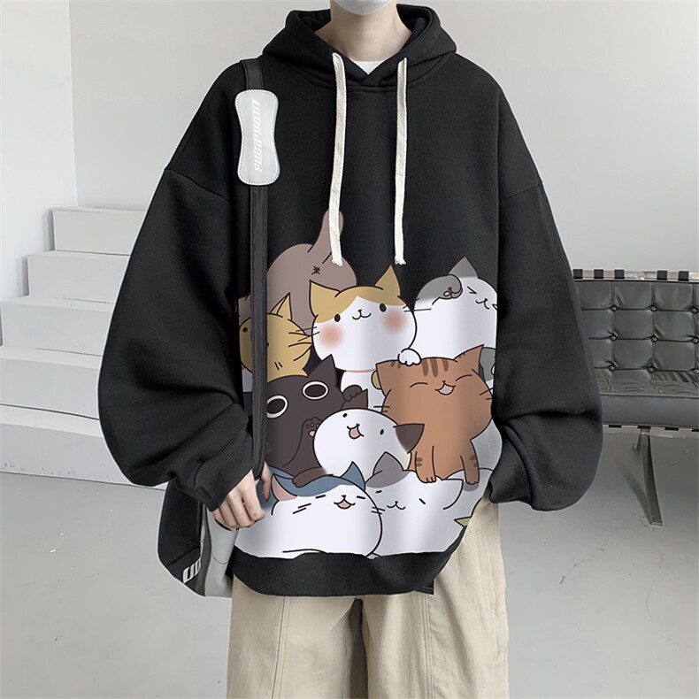 连帽卫衣男大码运动服帽衫外套WY2162-P35加绒款-P40,男装卫衣,电商A040