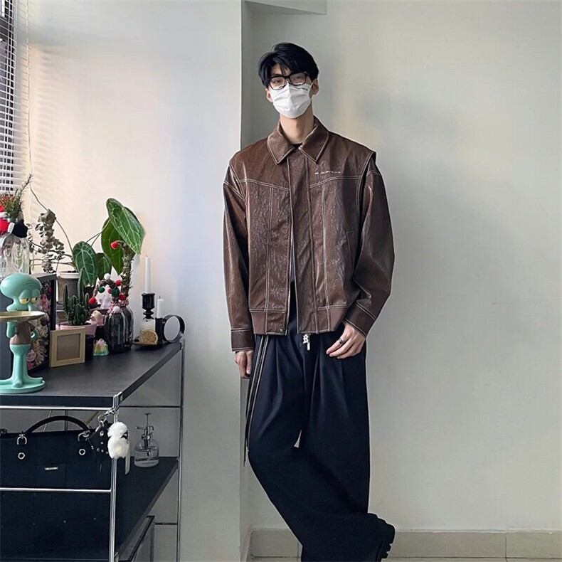 现货不缺货假两件复古扎染夹克外套1209-1-JK17-P108（网图）,男装夹克,星座1209-1