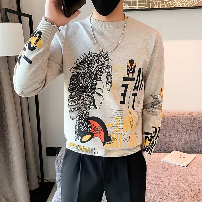 秋冬潮风套头休闲时尚毛衣男M841-P58,男装针织衫/毛衣,星座1109-3