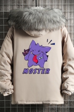 MM48087-P130冬季大毛领棉衣男士大码加厚棉袄男棉服网格，男装棉衣，电商A040A