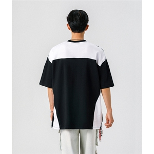 凉感双色拼接设计羽毛球球服大码M-5XL短袖T恤男DX78029P50控78图片