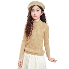 儿童毛衣韩版男女童高领打底衫中大童保暖针织衫，童装儿童针织衫，暖姿羊绒童装店