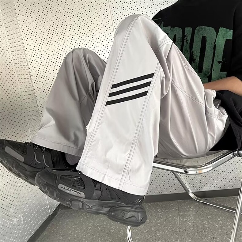 长裤条纹宽松型潮新款运动裤青春流行潮流休闲裤男印花时尚,男装休闲裤,星座716-2