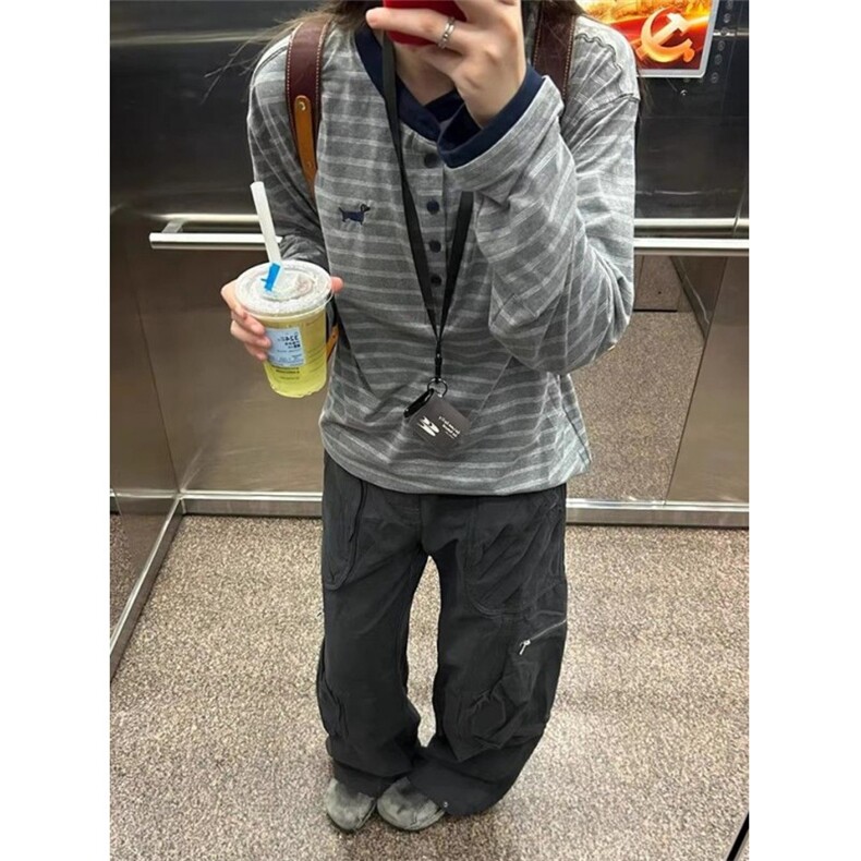 男装长袖男士新款条纹休闲丝光棉翻领T恤薄款上衣男T1439,男装T恤,星座1116A（原606A-3）