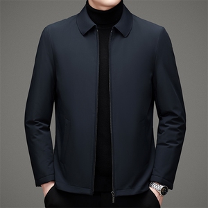 21新款中年鹅绒内胆羽绒服翻领男休闲商务冬装外套HM9887-P255图片