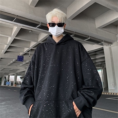 抖音得物高品质重磅全棉二开支持退换360克满天星连帽卫衣CM10，男装卫衣，电商A486
