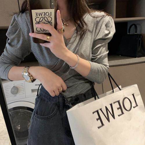 8970泡泡肩上衣，女装，XTZ style