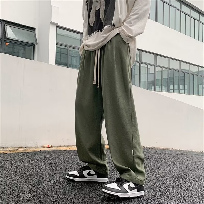 工装裤男韩版潮流纯色帅2023春秋新款ins宽松百搭休闲裤K3354-P35,男装休闲裤,星座412-3