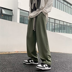 工装裤男韩版潮流纯色帅2023春秋新款ins宽松百搭休闲裤K3354-P35，男装休闲裤，星座412-3