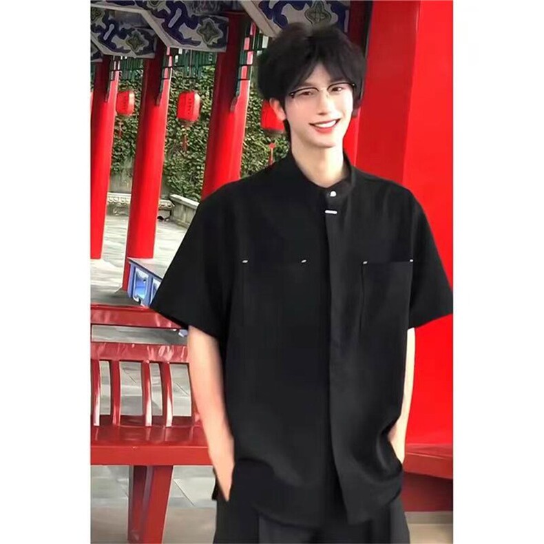 网络图慎用！图片只做展示大货已到新中式立领衬衫78013P48控78，男装衬衫，星座226-2