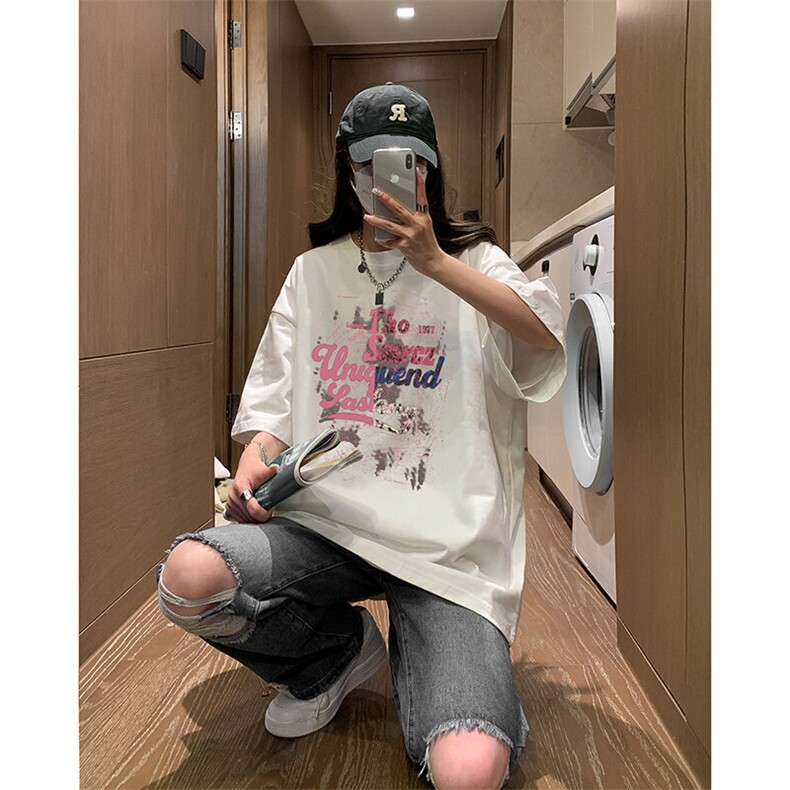 日系简约高街潮流个性印花T恤纯棉短袖休闲复古风格上衣HY792TP25,男装T恤,电商A102B
