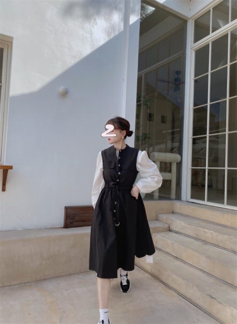 两件套马甲裙，女装马甲，驿谷