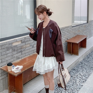 秋款新款 设计感蝴蝶结休闲宽松短外套 2C050-1292-P160-K258图片