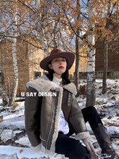 新款皮毛一体外套百搭，其它，MJJ